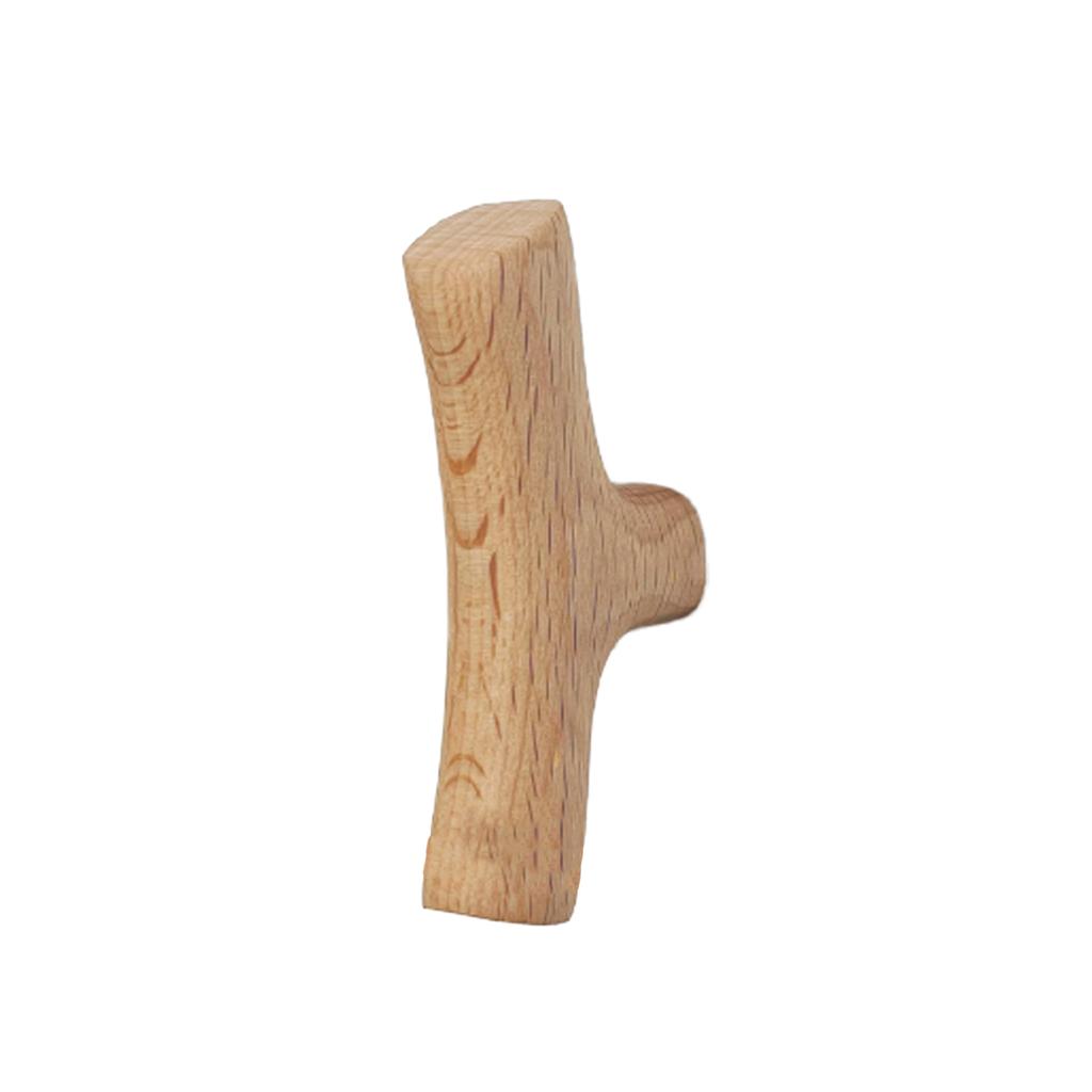 Key Hanger With Screws Bathroom Wooden Hook Non-slip Hook For Coats Bags Hats Tree Branch Wall Mounted Decor Organizer Hooks
