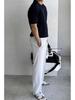 Men's Summer Knit Polo - Slim Fit Ice Silk Short Sleeve T-shirt