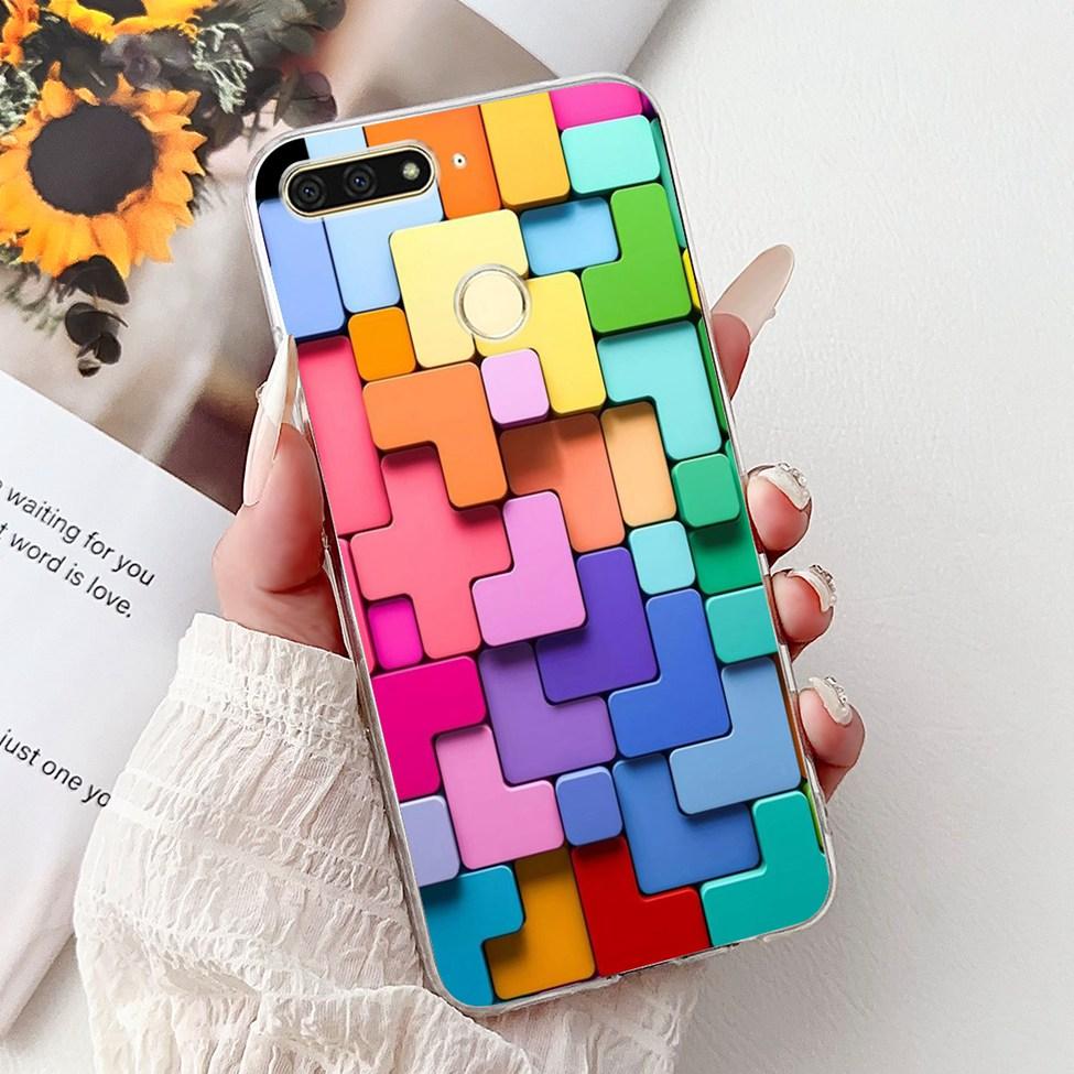

For Huawei Y6 Prime 2018 Case Clear Cute Fashion Flowers Luxury Painted Cover For Huawei Y6Prime 2018 Phone Case ATU-L42 ATU-L31 Y6 Prime 2018