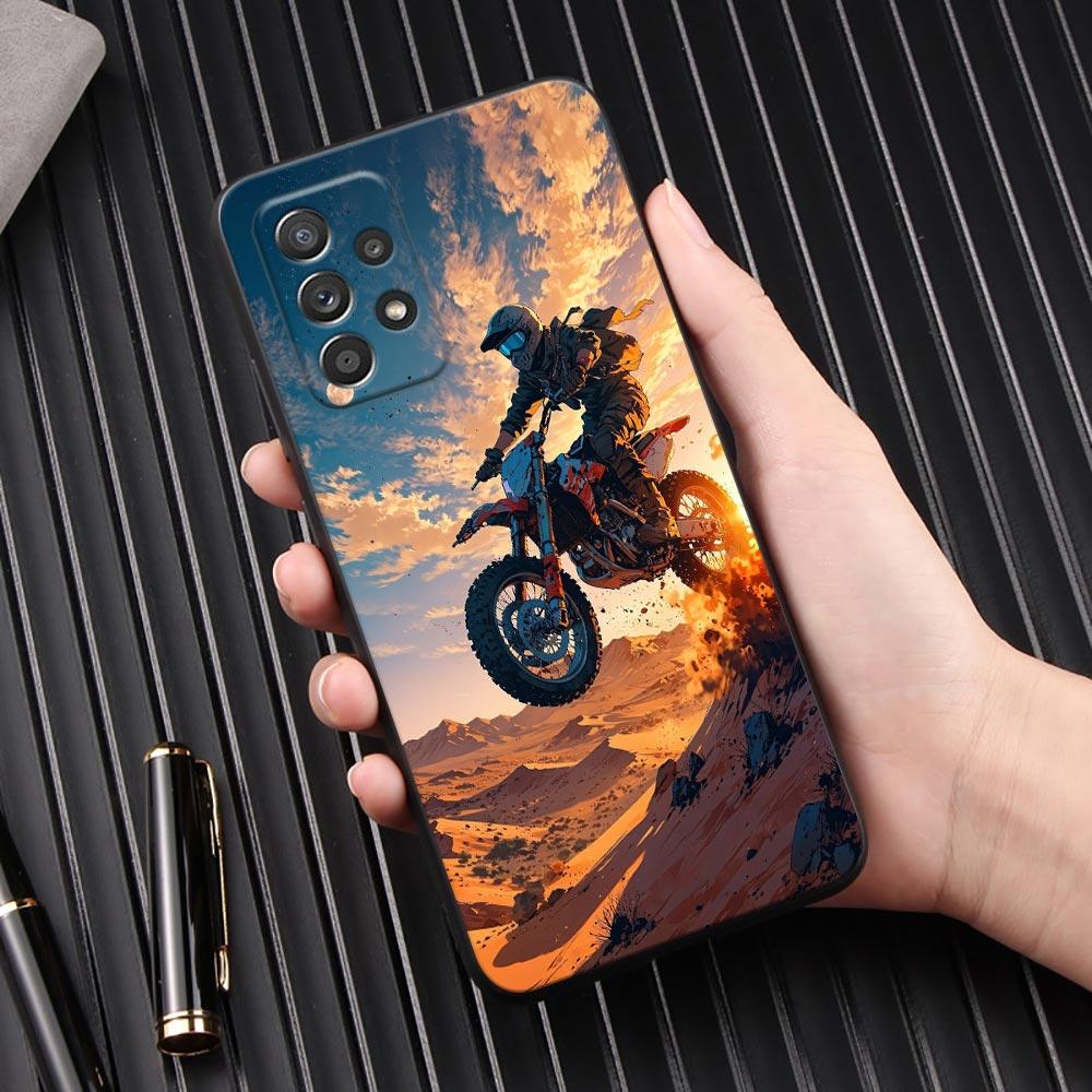 Motorbike Moto Cross Dirtbikes Phone Case For Samsung Galaxy A57 A56 A37 A55 A36 A26 A54 A52 A35 A34 A25 A17 A16 A15 A07 Cover