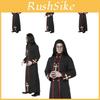 Enchanting Black Polyester Clergy Robe For Halloween Stage Performances And Events
