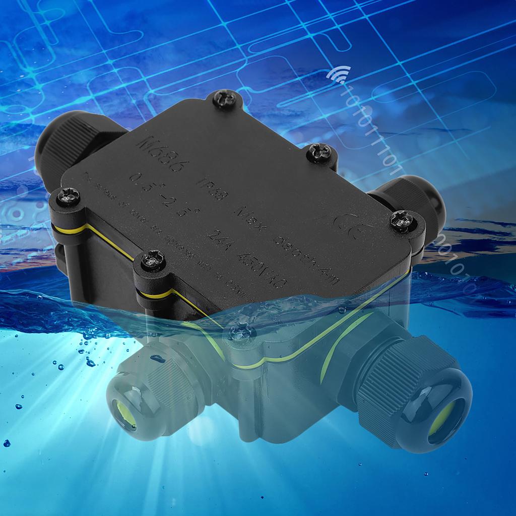 IP68 Plastic Junction Box 5m Underwater Connection Wiring Box T100 450VAC 24A UL94V‑2