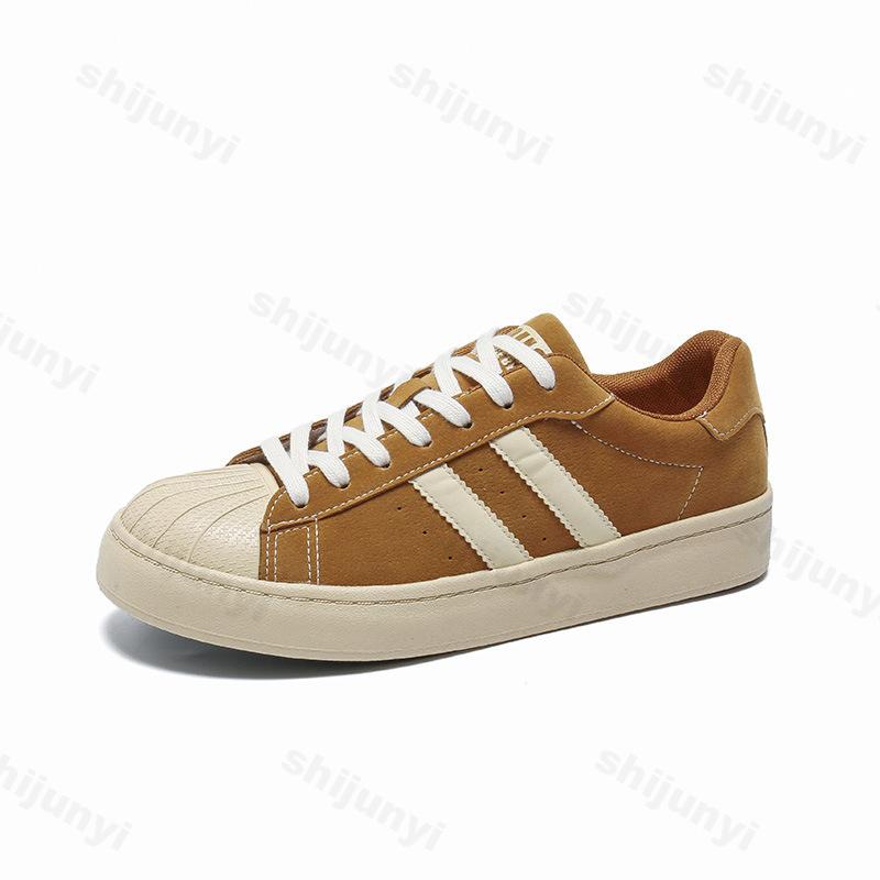 

Мода Модный тренд Повседневные низкие парусиновые туфли для мужской осени 2025 года Новые Удобные Универсальные Нишевый дизайн Нескользящие Кроссовки на шнуровке 44 верблюд