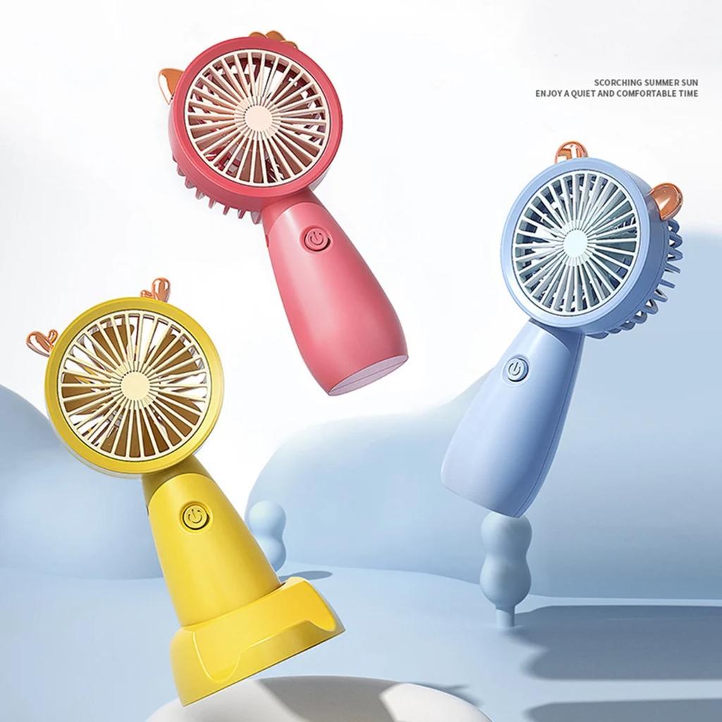 USB Handheld Small Electric Fan Summer Mini Desktop Office Mute Charging Portable Electric Fan!
