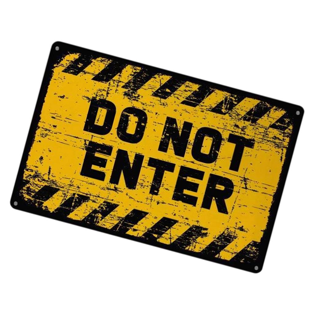 No Trespassing Signs Metal Warning Signs Fade/Weather Resistant for Home Bathroom and Office Decors Do Not Enter Signs