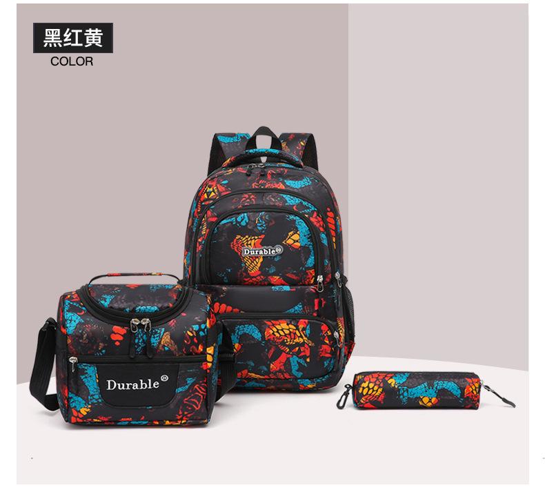 Children School Bags For Boys Set Schoolbag Primary Book Bag School Backpack With Lunch Bag 3Pcs Kids Waterproof Travel Rucksack