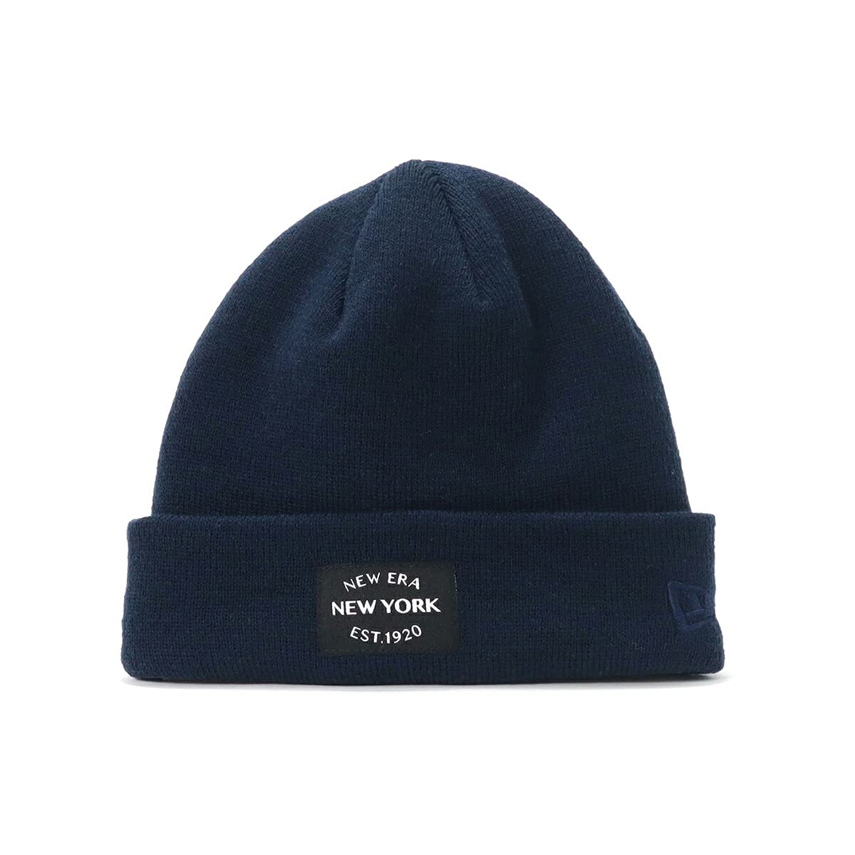 

New Era Вязаная шапка единого размера, с отворотом, темно-синяя,