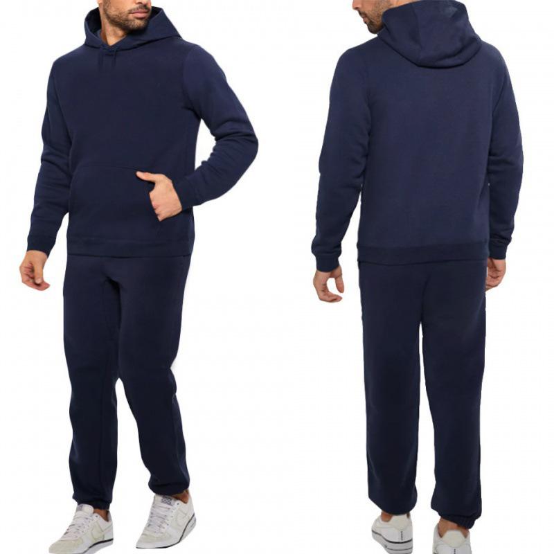 Felpa con cappuccio da uomo stile europeo e americano Set di abbigliamento sportivo due pezzi per la primavera/autunno