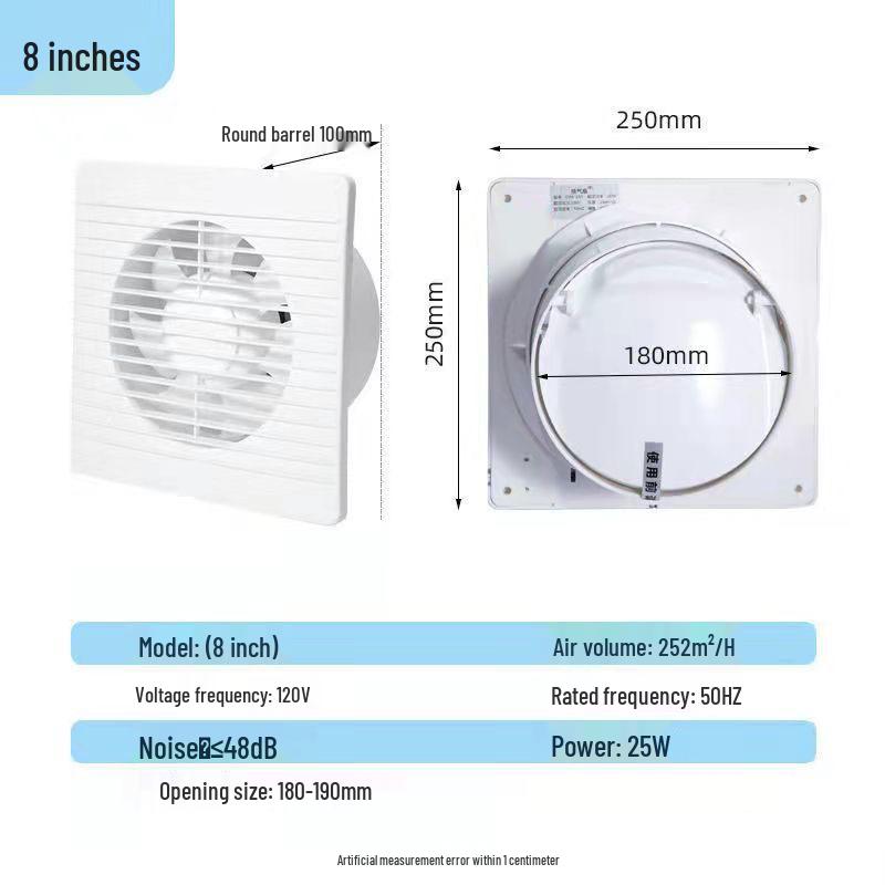 110V Ouye Bathroom Window Exhaust Fan - Wall-Mounted Ventilation Solution