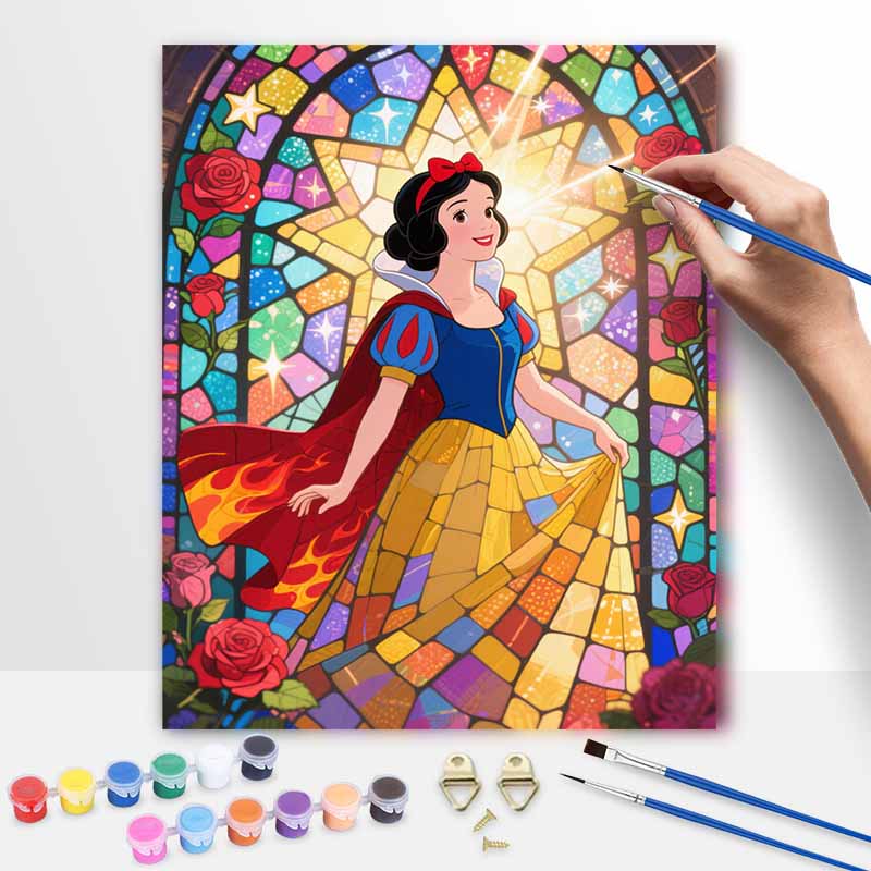 Disney Princess Oil Painting Hand Painting Coloring Painting Handmade Diy Home Decoration Gift