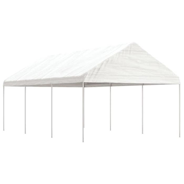 VidaXL Belvedere with White Roof 6.69x4.08x3.22 M Polyethylene, Party Tent, Marquee, Awning Shelter, Pavilion, Tent 3155511