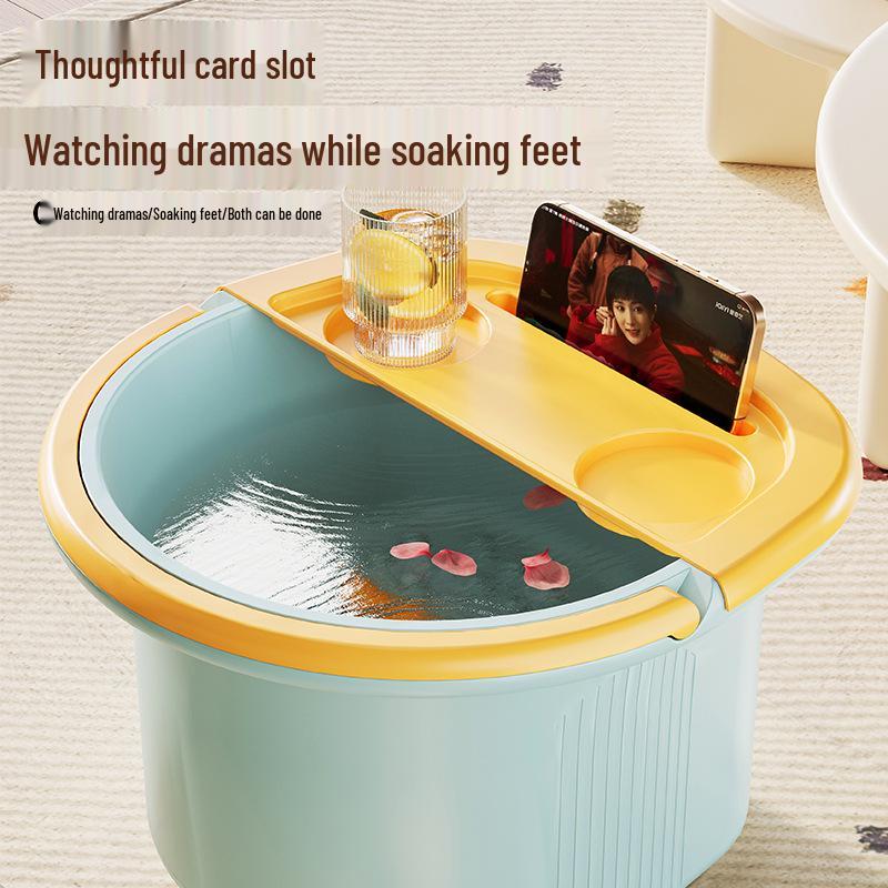 Thickened Heat-Preserving Foot Bath Basin for Home and Dorm Use