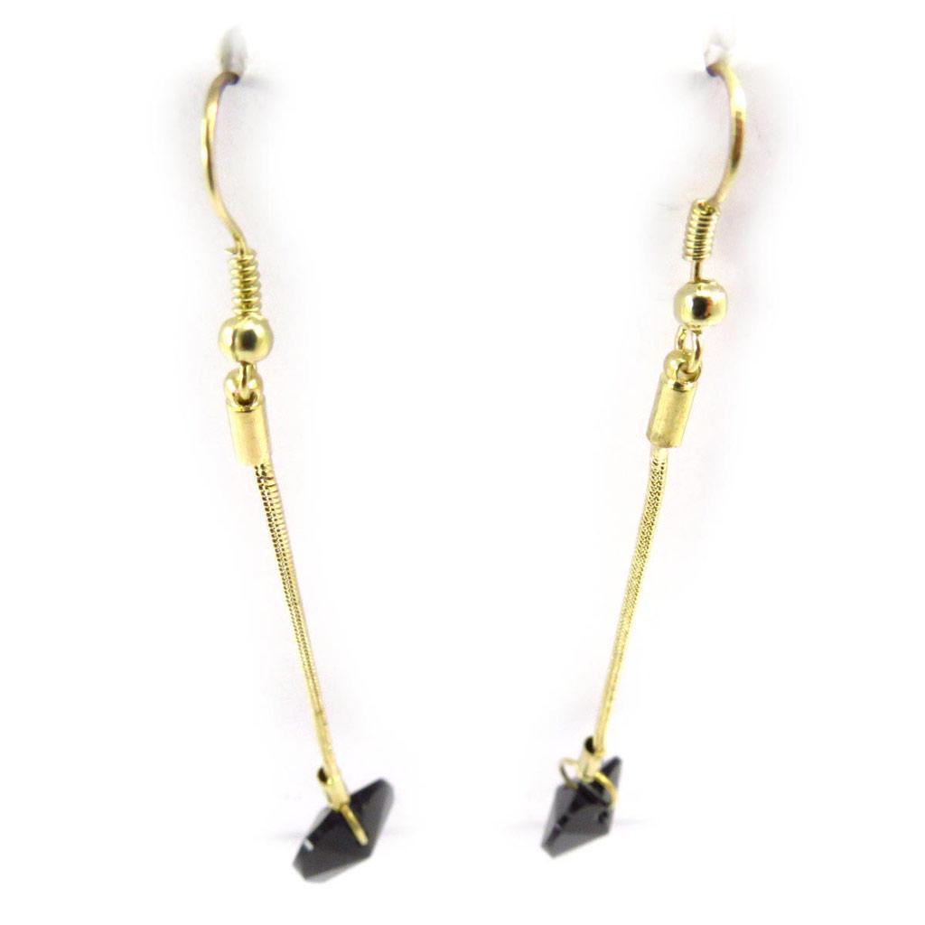 Les Trésors De Lily [J6708] - Boucles Créateur 'Mineralia' love noir