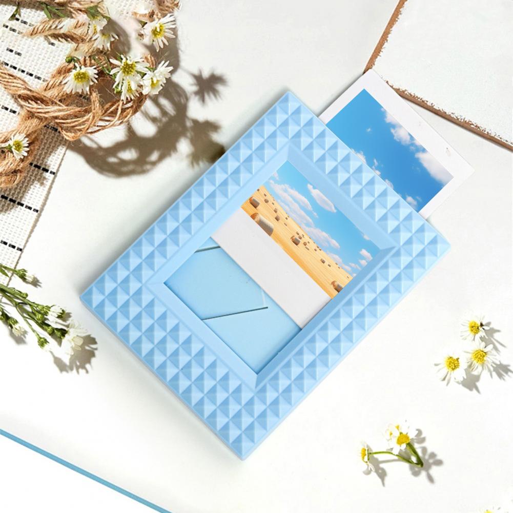 3 Zoll für Polaroid Instax Mini Fotorahmen Desktop-Deko Dekorativer Fotokartenhalter Vertikaler Fotoständer Rahmen