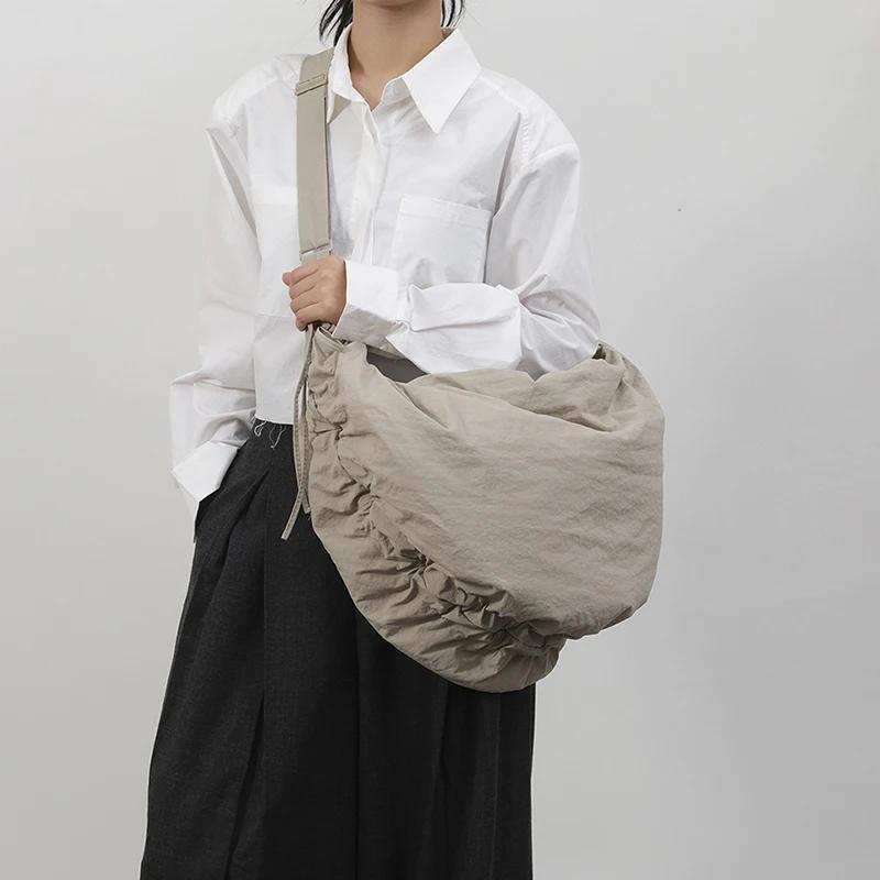 Design Nylon Big Soft Shoulder Crossbody Bag for Women 2026 Winter Trend Fashion Y2K New Underarm Bags Handbags