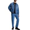 Calvin Klein Solid Color Single Breasted Denim Jacket Men Jackets Medium-Blue J30J323321-1A4