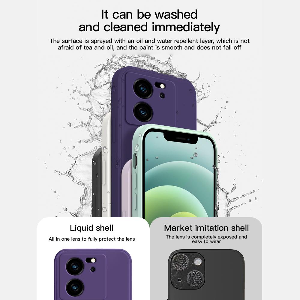 Pentru Mi 13T 13 T Mi13T Pro Husă de Lux Pătrată Silicon Lichid Huse de Telefon Pentru Xiaomi Mi 13T Mi 13 T Pro Mi13T Pro 5G Husă Moale de Spate