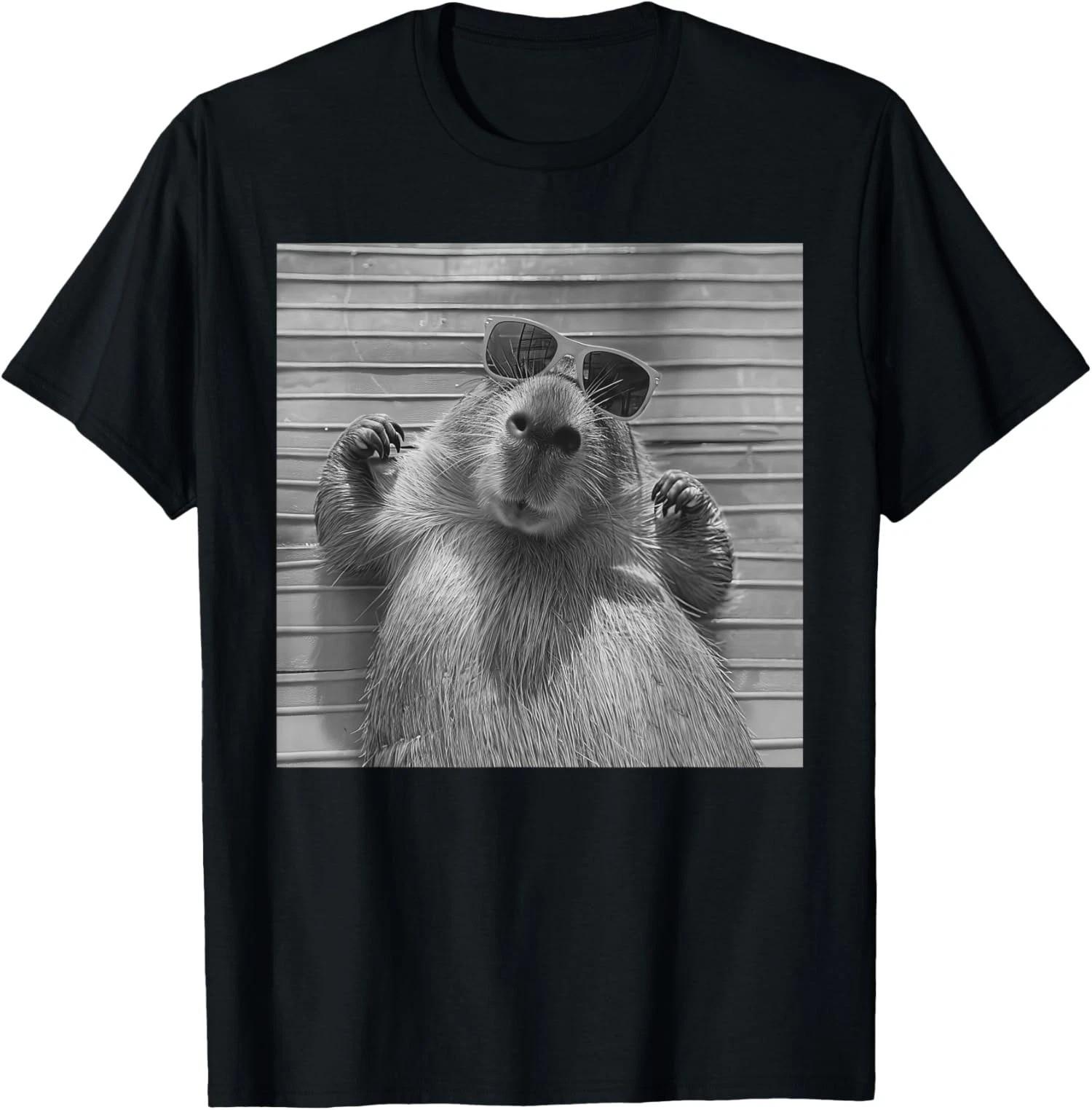 Funny Capybara Gifts Cool Capybara Selfie Design T-Shirt S разноцветный