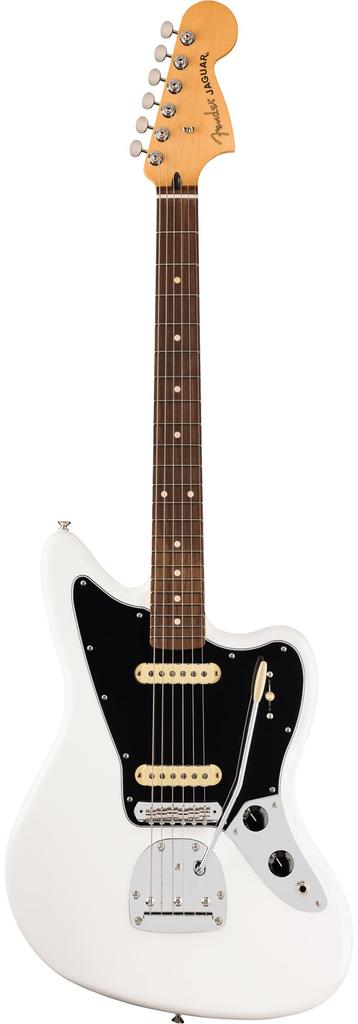 Fender Fender E-Gitarre Player II Rosewood Polar White mit Softcase Jaguar®, Griffbrett,