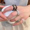 Pack of 5 Artisanal Crafted Acrylic Ombres Rings for Women Gradient Color Marbled Stackable Everyday Jewelry Gift