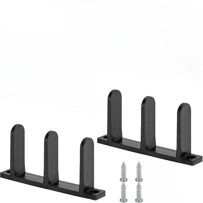 

2/4 Pack Siding Closet Door Floor Guide Universal ABS Sliding Door Bottom Guide for 1-3/8 Thick Door Cabinet Floor with Screws