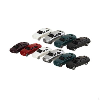 10 Pieces 1:150 N Scale Model Car Dioramas Railway Table Ornaments Micro Landscape Mini