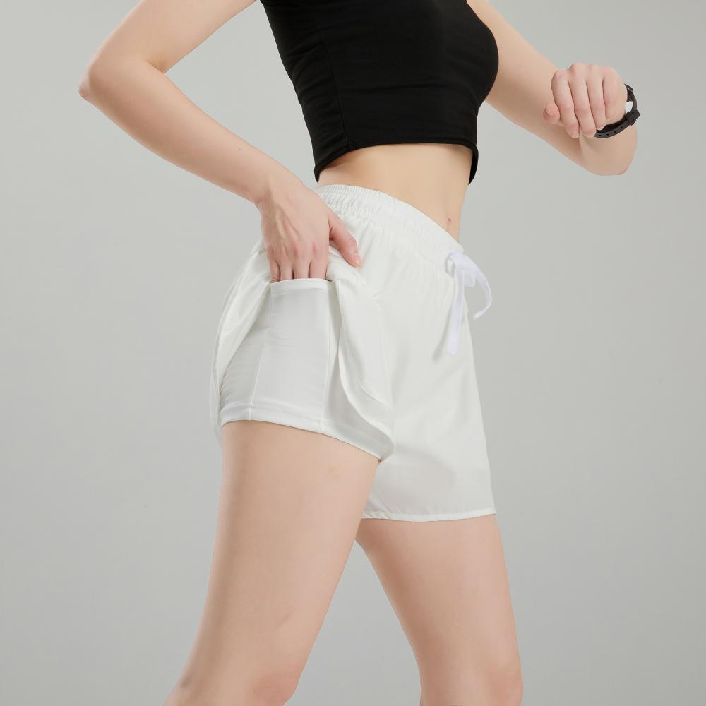 Women's Quick-Dry High-Waist Summer Running Shorts - Breathable, Loose, Anti-Exposure Fitness Pants