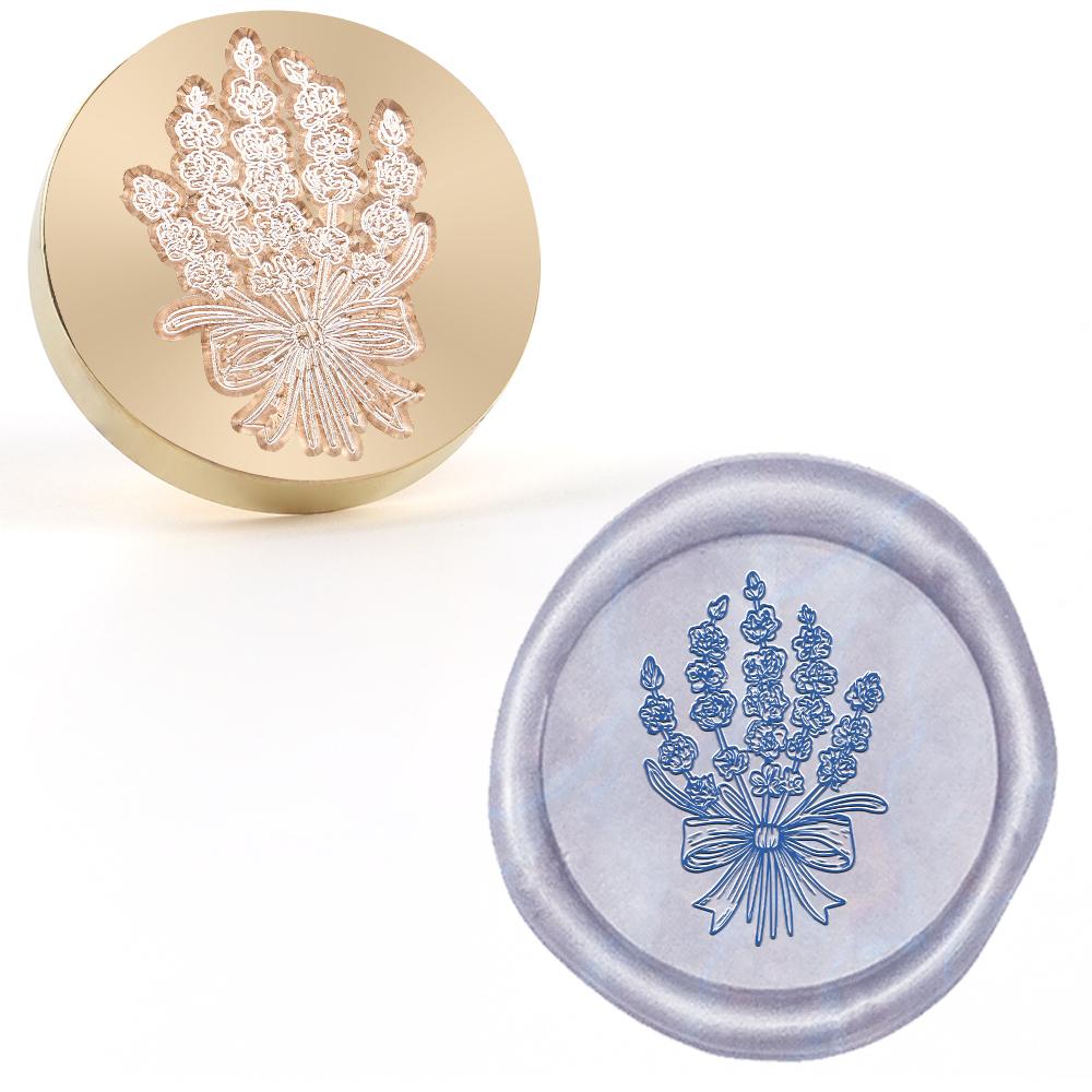 1pc Botanical Wax Seal Stamp Head, Brass Metal Wax Stamp Seal Stamps for Letter Sealing Seals Stamps for Wedding Invitations