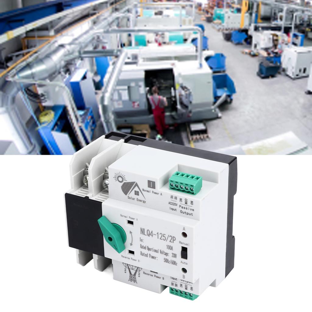 Comutator de transfer Dual Power Commutare rapidă automată 230V AC 100A pentru Home Factory