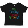 Inktastic My Nanny Loves Me Grandson Baby T-Shirt From Shower Grandkids Childs
