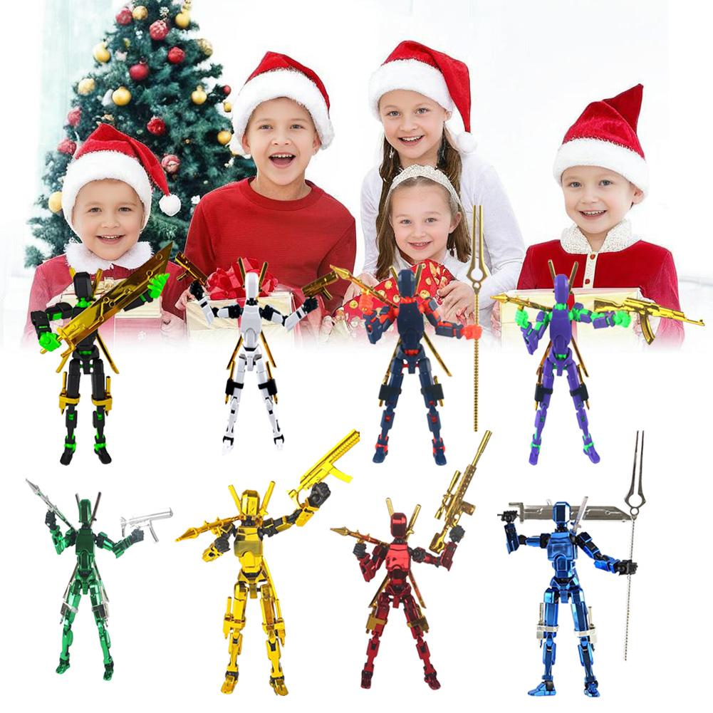 13 Action Figure Titan Multi-Jointed Movable Shapeshift Robot T13 Action Mannequin Character And Dog Figure Toys Gifts For Kids