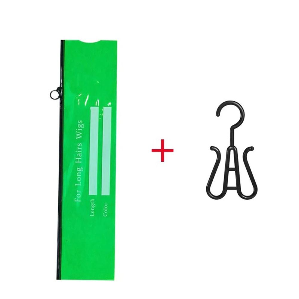 

Упаковка для наращивания волос, парик, антипылевой пакет с застежкой-молнией, чехол для хранения парика, новая сумка для хранения парика зелёный