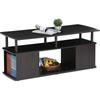 Furinno JAYA Low Table TV Stand (Fits 50-inch TVs) Black Wood, Width 119.9cm X Depth 48.0cm X Height 51.1cm [Official Japanese Import] 15115BKW