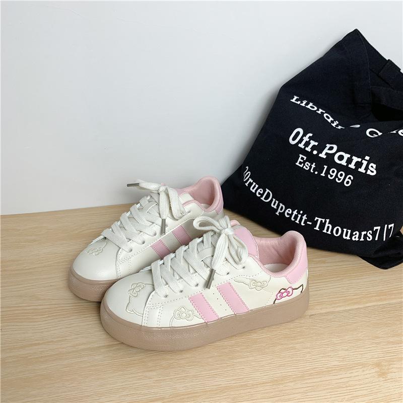 Platform white shoes women's 2025 new spring popular student leisure sports board shoes increase height versatile women's shoes