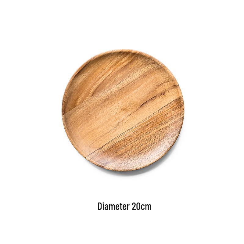 OLOEY Walnut Wood Round Serving Plate