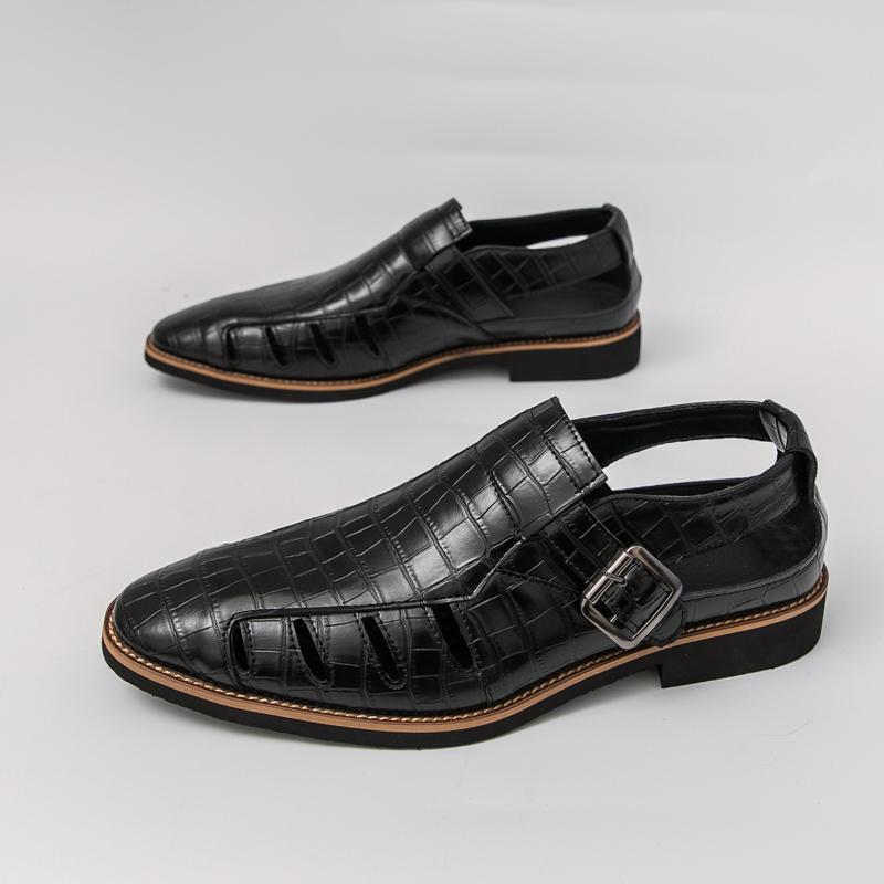 

Fashion Rome Fashion New Men Gladiators Yellow Blue Buckle Casual Shoes Breathable Beach Dress Sandals Outdoor Slippers Plus Size 46