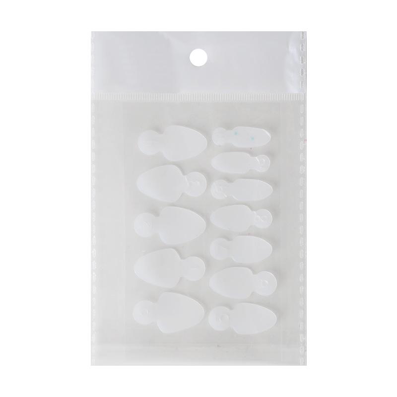 12-Piece French Style Nail Art Crystal Gel Mold Kit - Long, Round, Short, Pointed Stickers with Silicone Mold