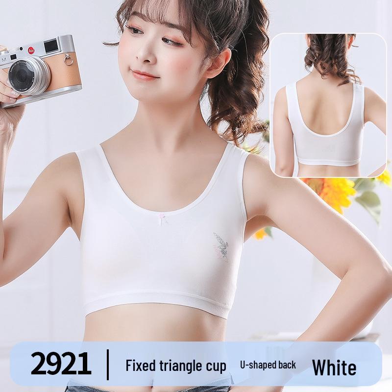 Children's Pure Cotton Camisole Vest for Girls - Anti-Show Sports Bra for Young Teens