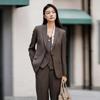 LadyS Elite Maple Sugar Mocha Cocoa Brown Wool Blend Suit Collection