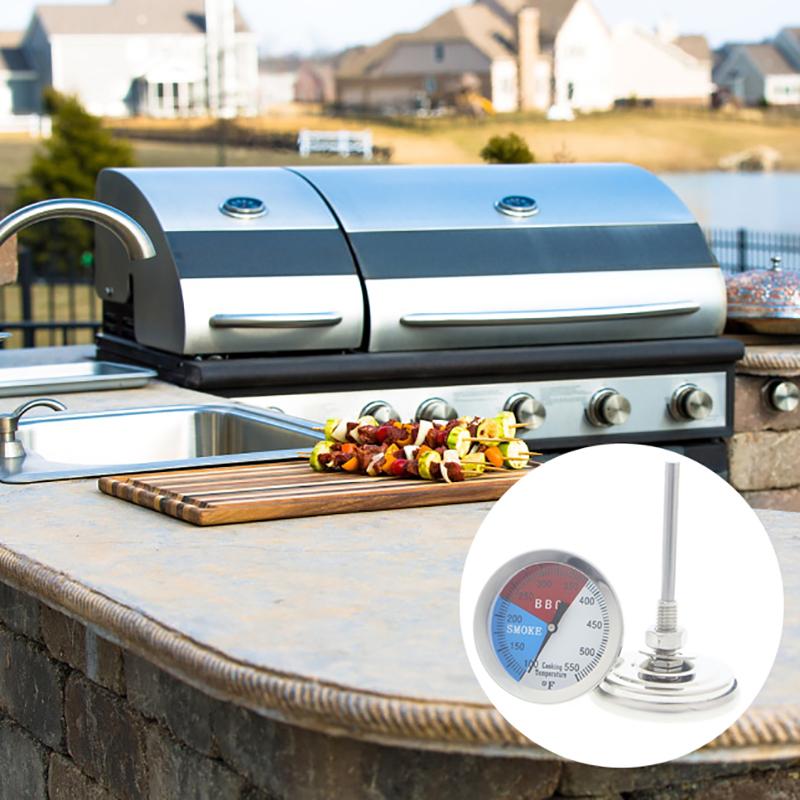 1PCS Barbecue Thermometer Stainless Steel Oven Cooker Thermometer Grill Temperature Gauge for Home Kitchen Food Kitchen Tools