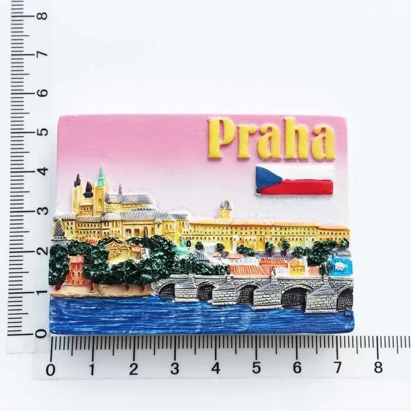 Magneți de frigider Republica Cehă Praga punct de reper clădire suvenir turistic autocolant magnetic frigider colecție de decorațiuni interioare cadou