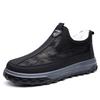 Old Beijing cotton shoes men's waterproof and non-slip one-pedal winter piled thickened thermal cloth shoes middle-aged and elderly men's snow boots