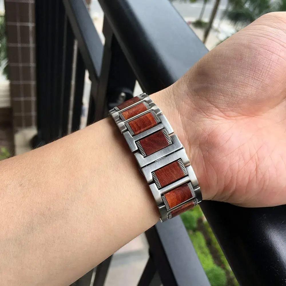 22mm Metal Rosewood Strap For Amazfit T-Rex3 Pro 48mm/Bip 6-5 High-end Adjustable Watchband For Huawei Watch GT6-5-4 46mm Correa