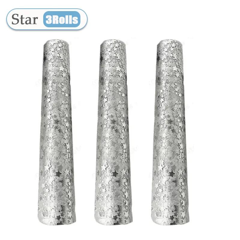 1-10Rolls Silver Star Packaging Mesh Handmade Account Gift Packaging Decoration DIY Packaging Premium Feel Mesh Scrapbook Paper
