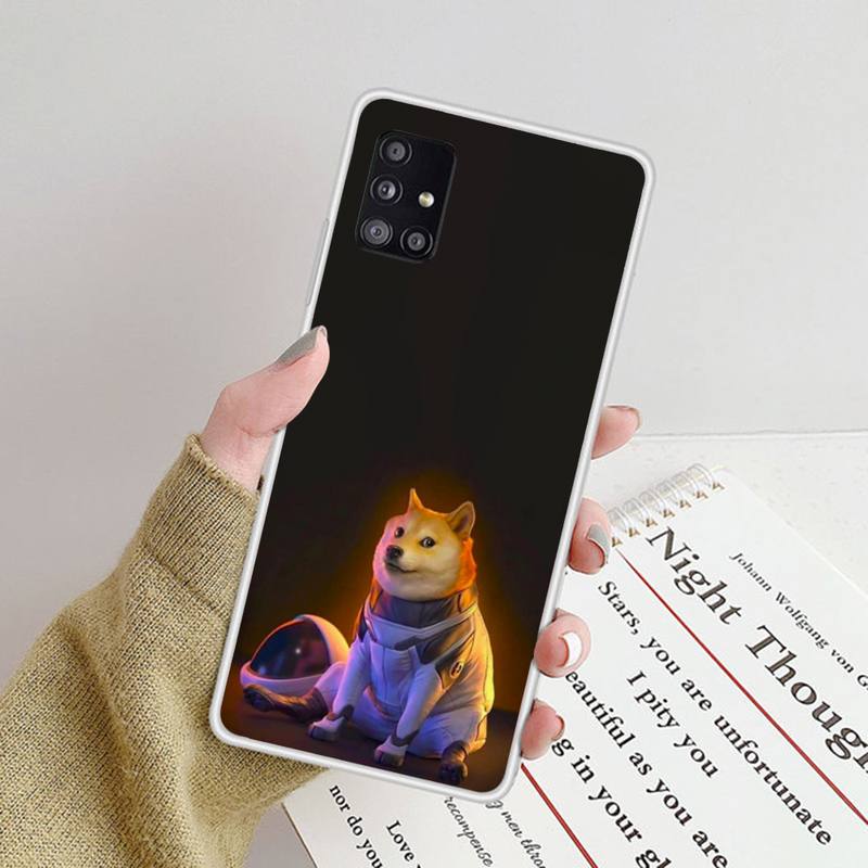 Funny Dog Cheems Phone Case For Samsung Galaxy S9 S10 Plus S10E S20FE A71 A51 A21S Clear Silicone Transparent Phone Cover