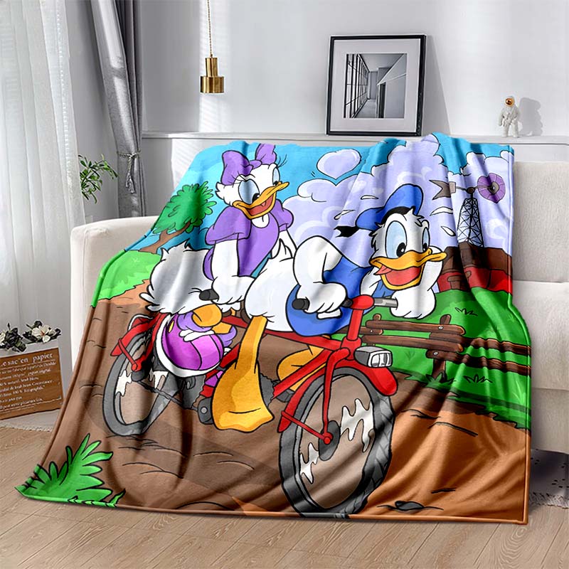 New Product! Donald Duck and Daisy Duck Custom Blanket Fluffy Kids and Adults Sofa Plush Bedspread Blanket for Sofa Bed Room