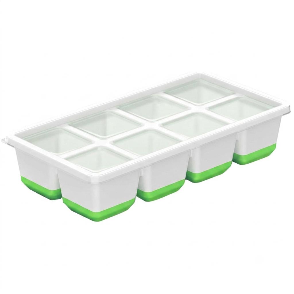Creative Ice Molds Trays Silicone Easy-Release Flexible Ice Cube Molds With Lids Big Square Cubed Ice Trays For Whiskey Cocktail