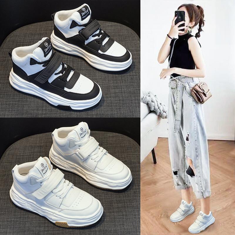 New autumn versatile casual high-top shoes spring and autumn platform sports women's shoes