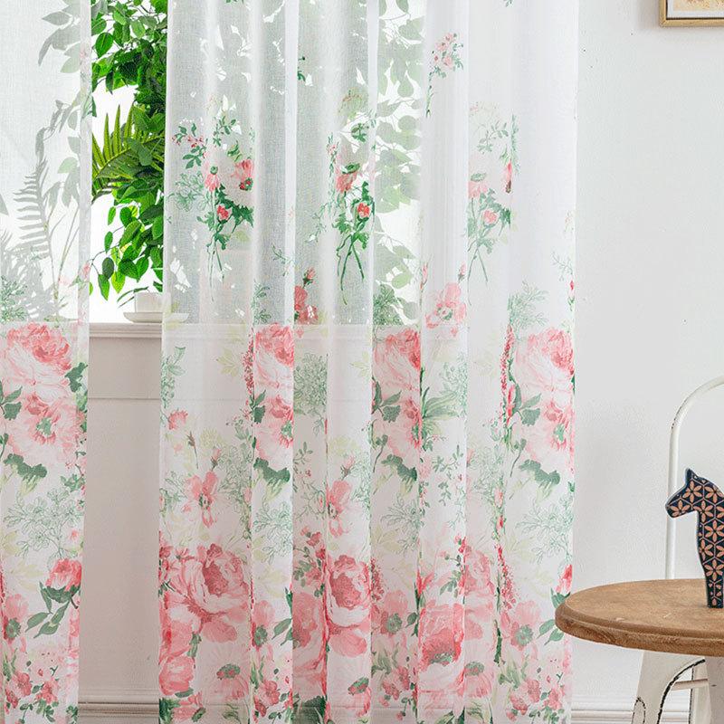 2026 Curtains, Gauze Curtains, Bedroom Translucent Decorative Curtains, Pole Piercing Sheer Curtain