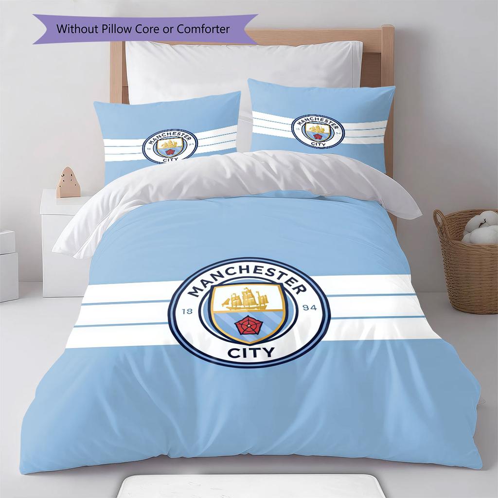 Rodri MCFC General Bedding Quilt Set Quilt Cover Pillowcase Home Decoration Birthday Gift (1 * Duvet Cover + 2 * Pillowcase, Without Core)